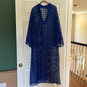 La Vie Style House Caftan - Blue Star Lace - Never Worn